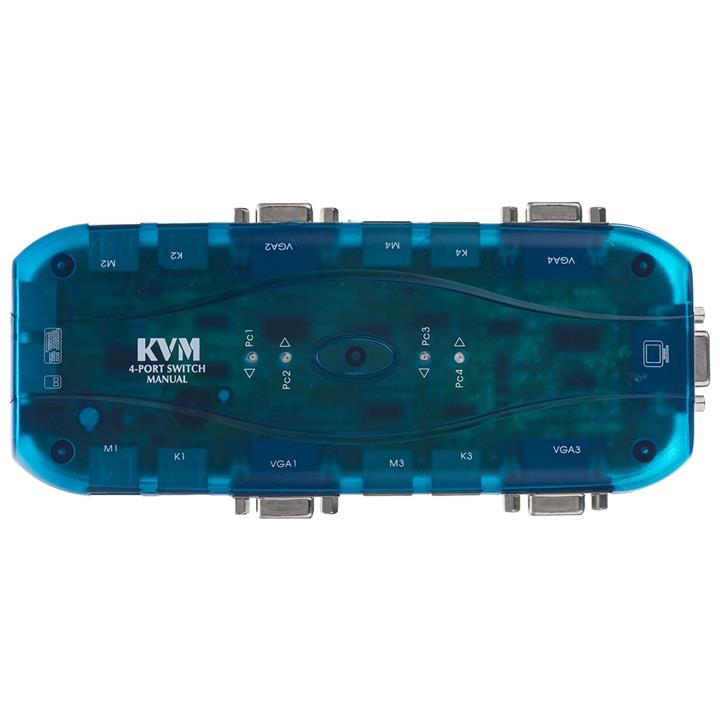 سوییچ چهار پورت KVM پی نت مدل FJ-K104 P-net FJ-K104 2Port KVM Switch